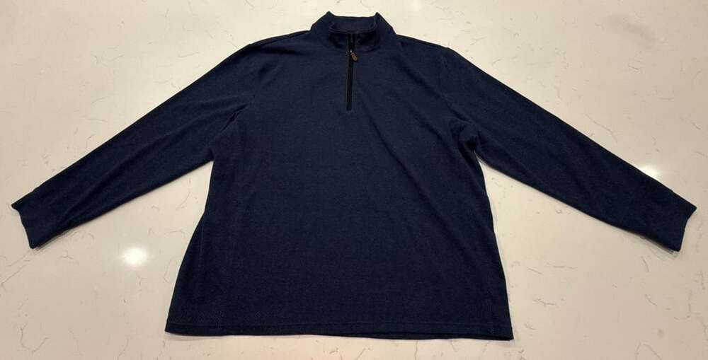 Vineyard Vines 1/4-Zip Pullover Sweater Size XXL Blue Knit Mock Neck